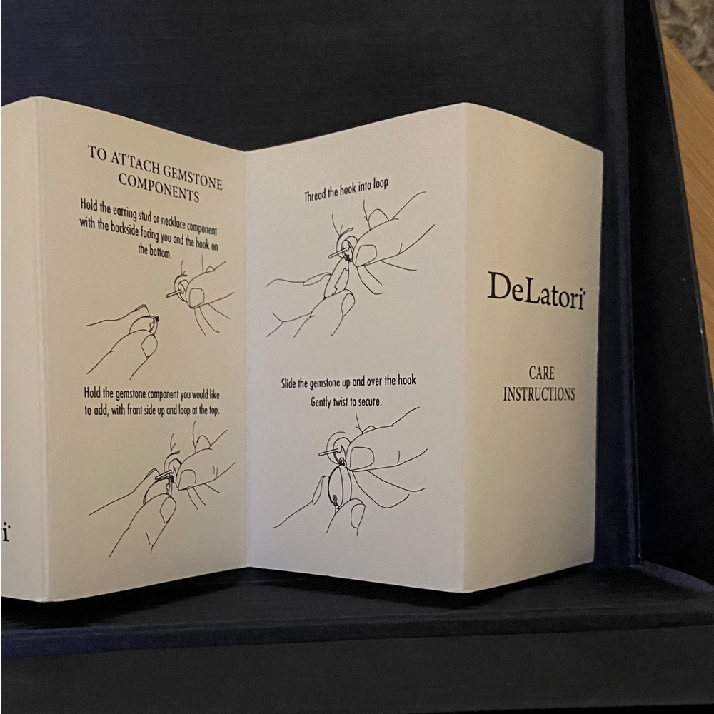 DeLatori 925 Silver & Lilac Crystal 20” Necklace - Picture 6 of 10